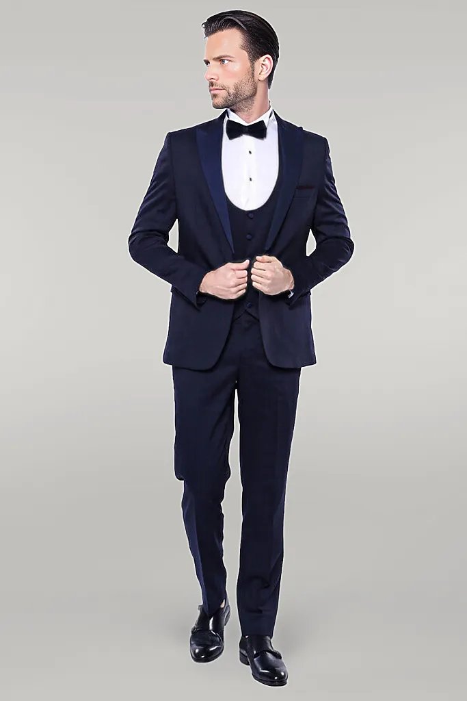 WSS Detachable Lapel Navy Suit  - Singen