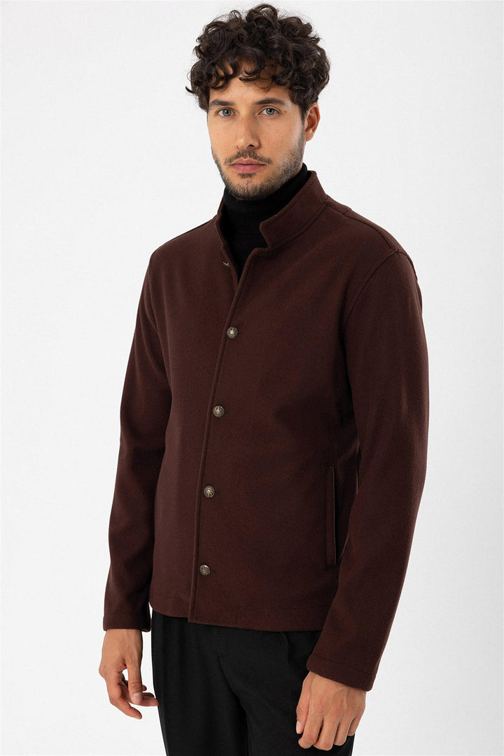 ANT High Collar Men's Cashmere Coat - Manassas