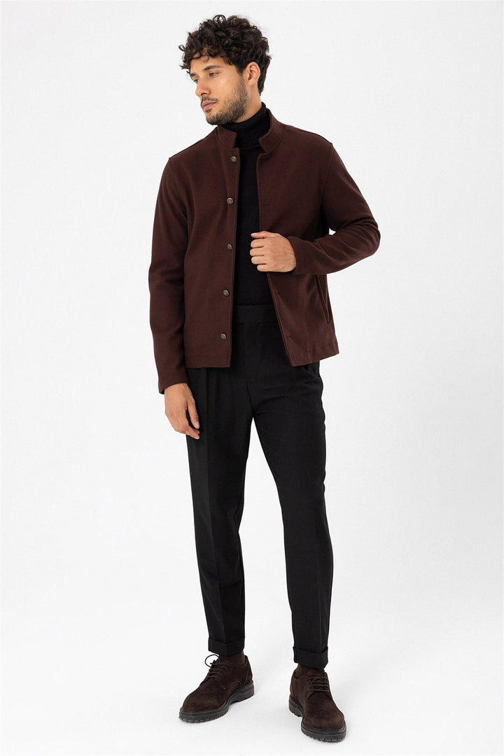 ANT High Collar Men's Cashmere Coat - Manassas