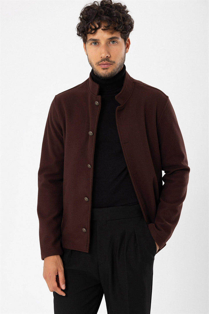 ANT High Collar Men's Cashmere Coat - Manassas