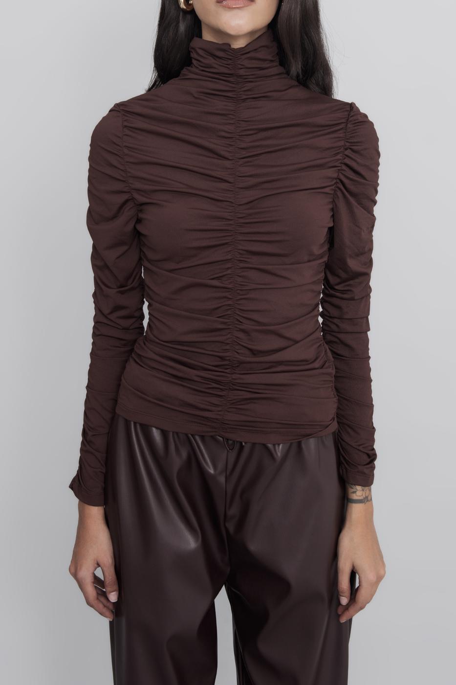 BSL Women High Neck Draped Top - Blacksburg