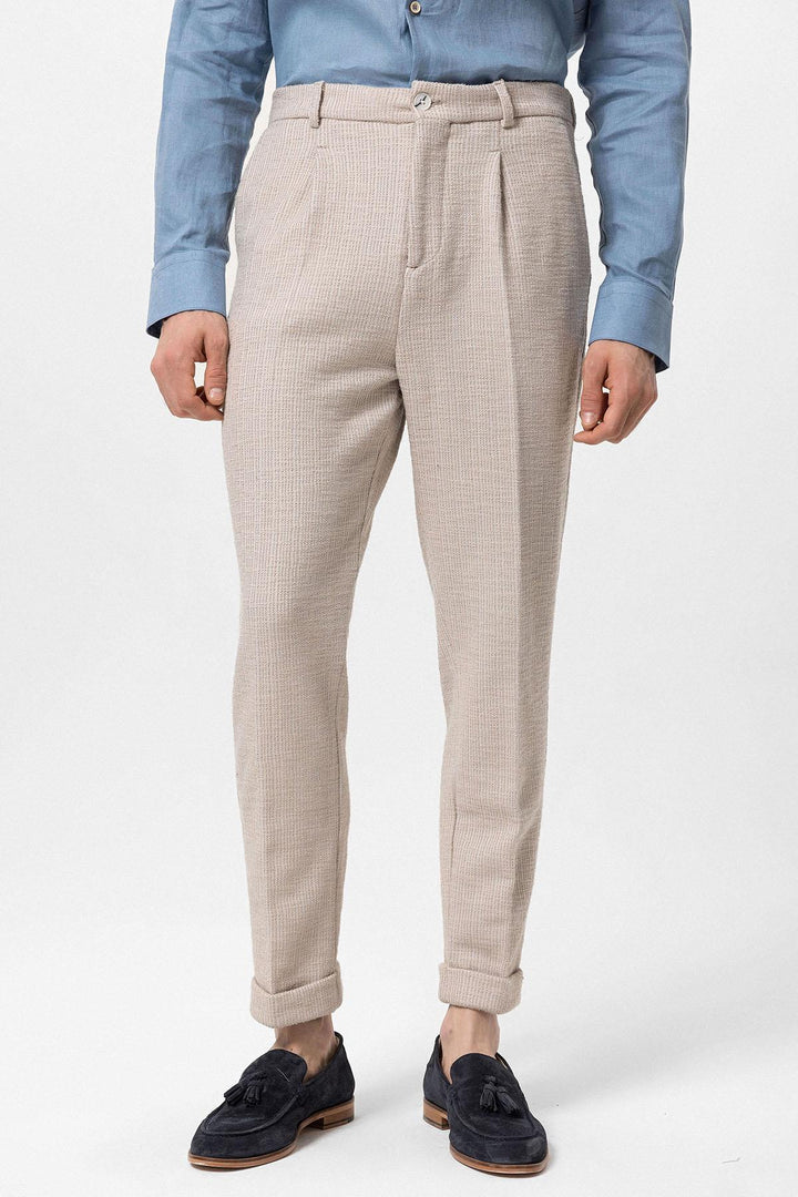 ANT Textured Pleated Double Leg Men's Trousers - Burton upon Trent