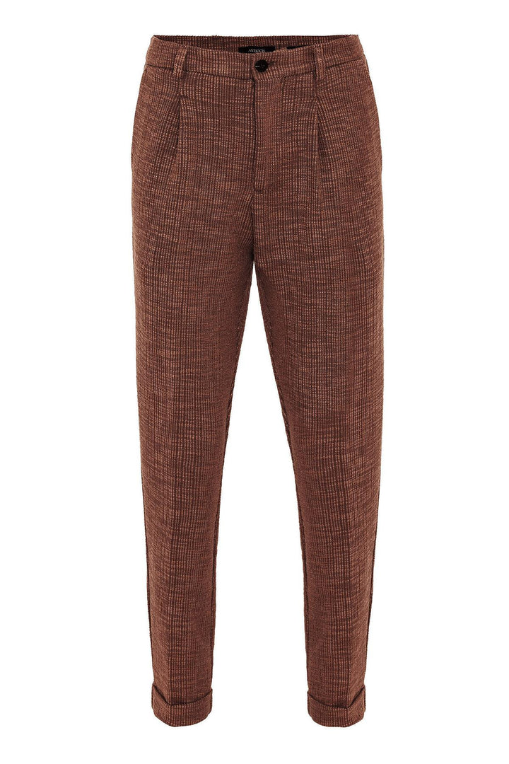 ANT Textured Pleated Double Leg Men's Trousers - Little Elm