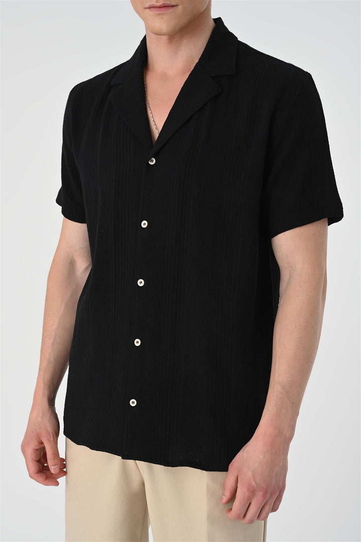 ANT Woven Patterned Short Sleeve Men's Shirt - Racine