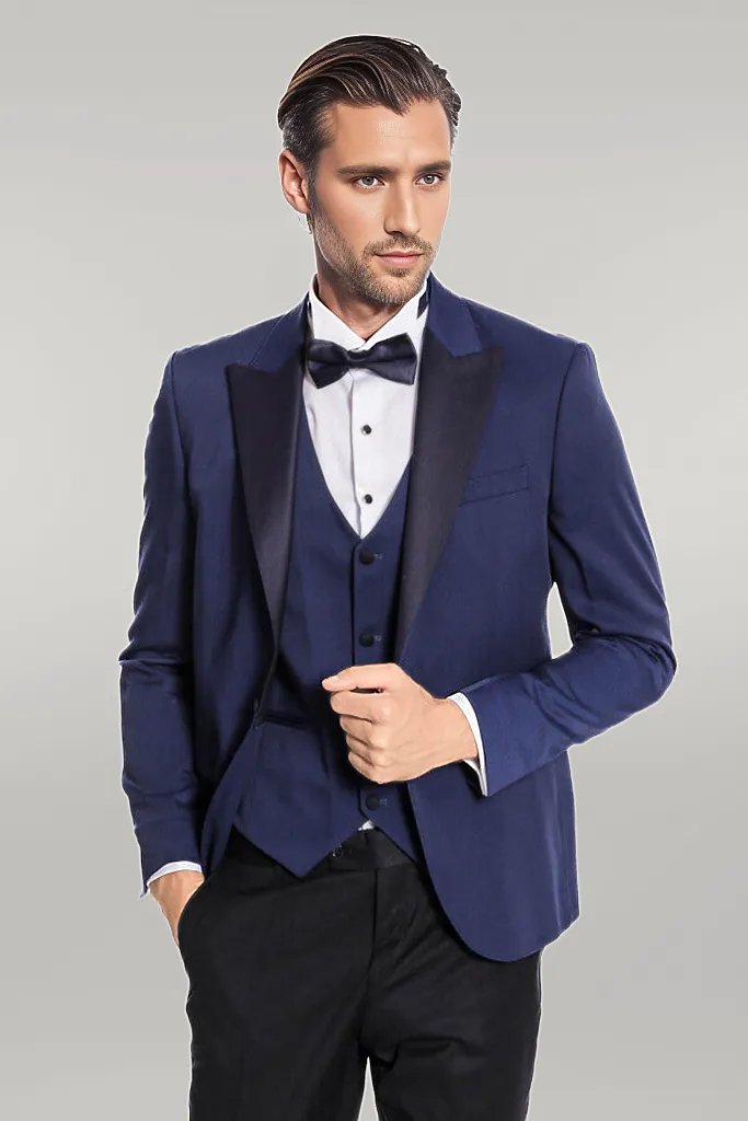 WSS Dot-Patterned Navy Tuxedo  - Singen