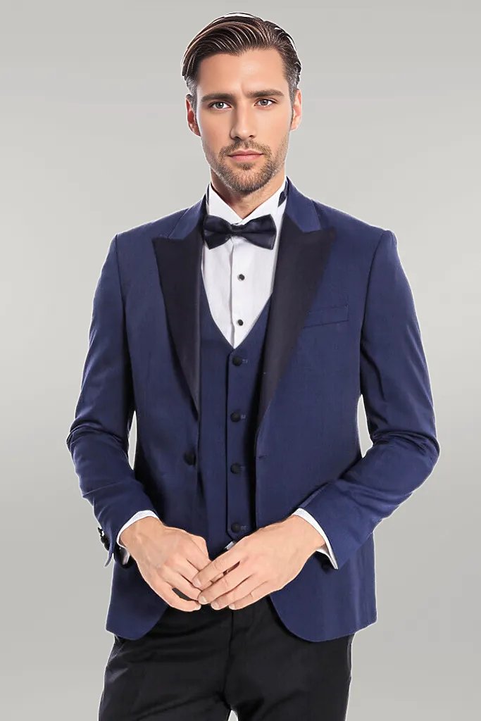 WSS Dot-Patterned Navy Tuxedo  - Singen