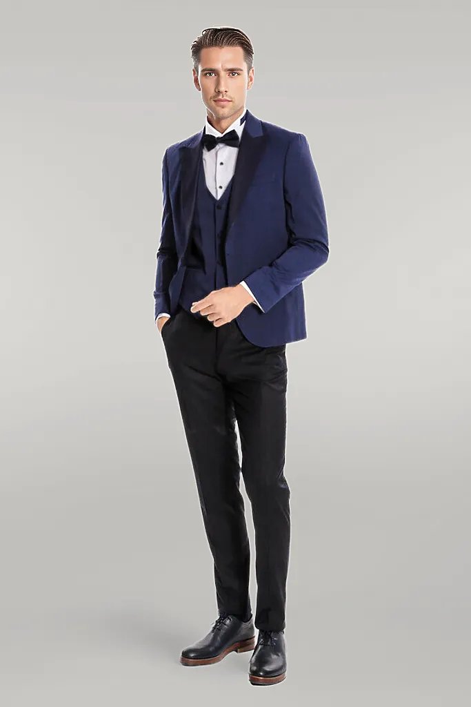 WSS Dot-Patterned Navy Tuxedo  - Singen