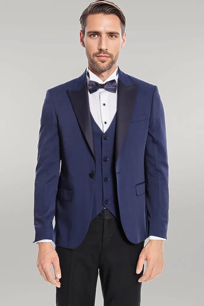 WSS Dot-Patterned Navy Tuxedo  - Singen