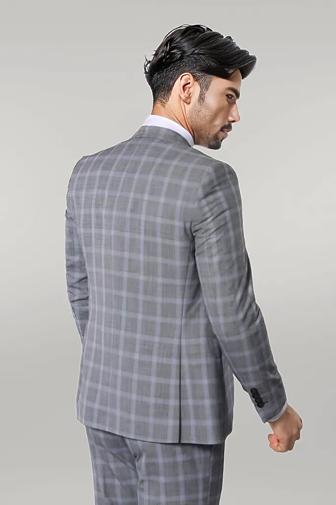 WSS Double Breasted Grey Suit  - Singen