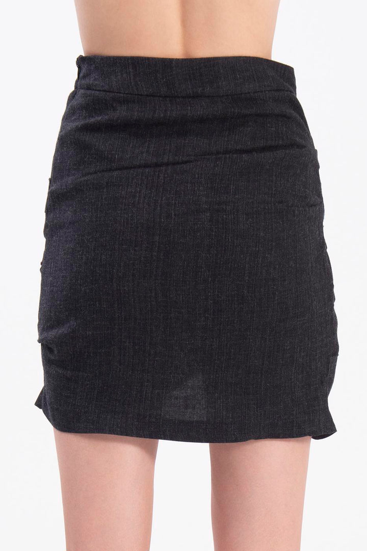 BSL Women Drapped wool mini skirt - Ponte de Lima