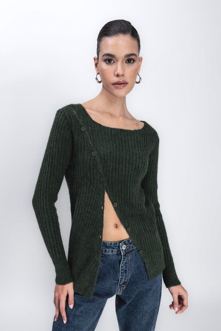 BSL Women Button Detailed Knit Top - Gennevilliers