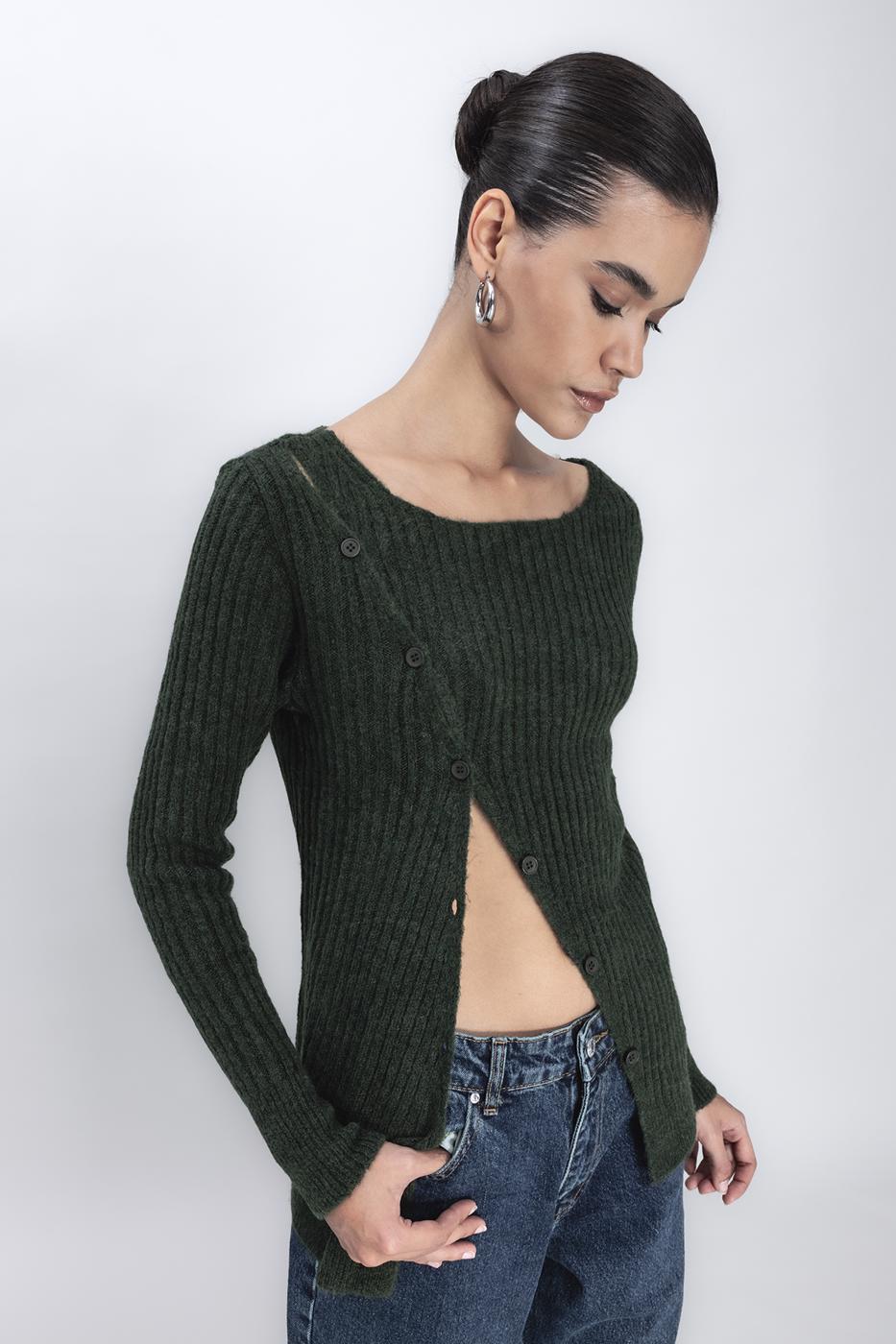 BSL Women Button Detailed Knit Top - Gennevilliers