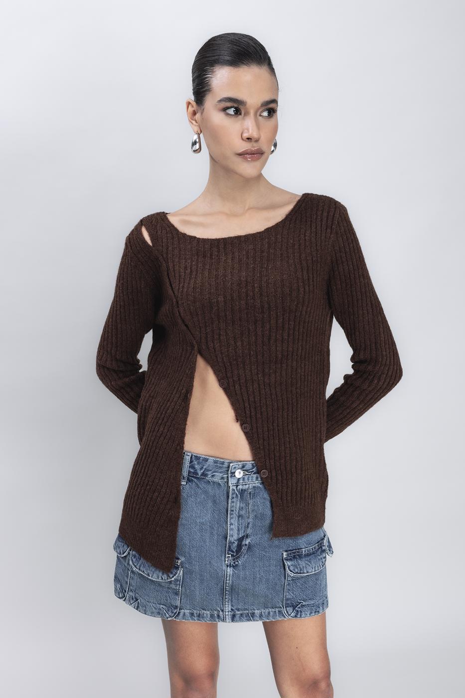 BSL Women Button Detailed Knit Top - High Wycombe