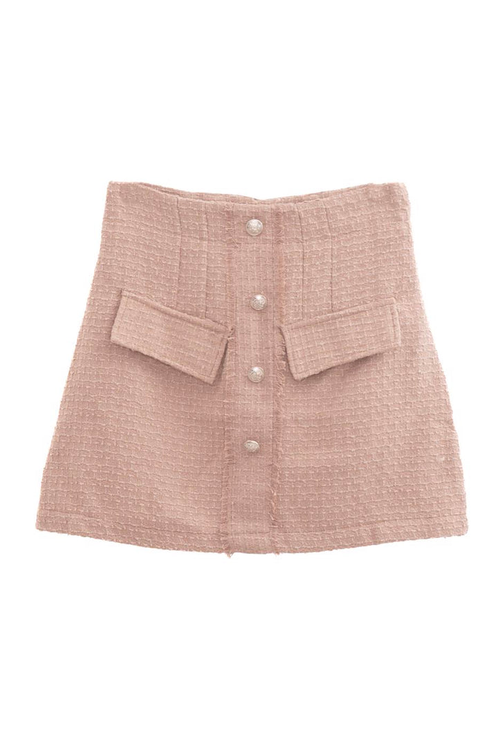 BSL Women Button detailed tweed mini skirt - Jáltipan de Morelos