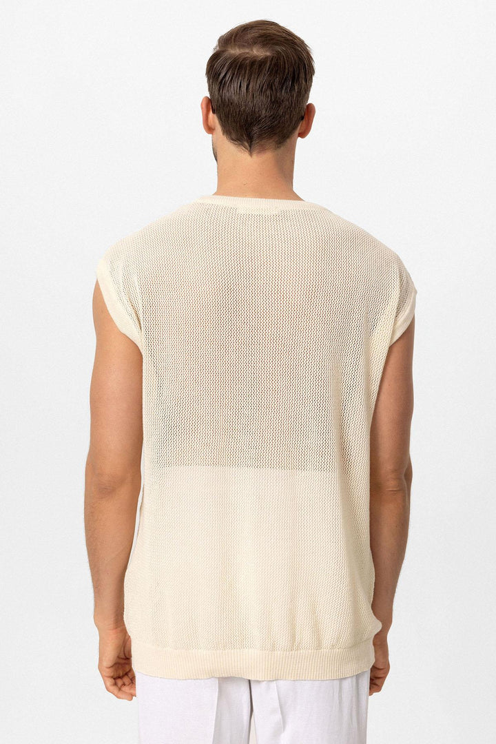 ANT Sleeveless Openwork Men's T-Shirt - Chalco