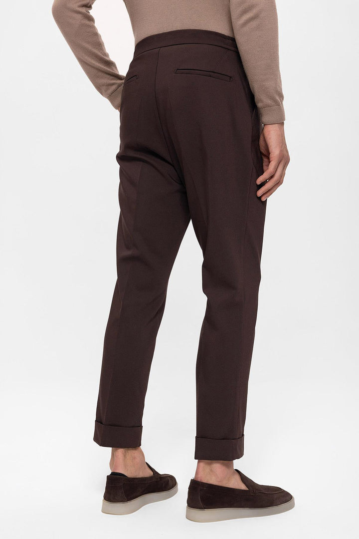 ANT Elastic Waist Pleated Men's Trousers - Terracina