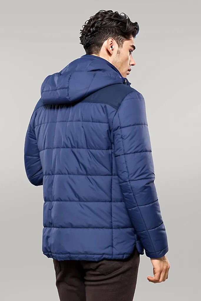 WSS Puffer Navy Blue Men Coat  - Singen