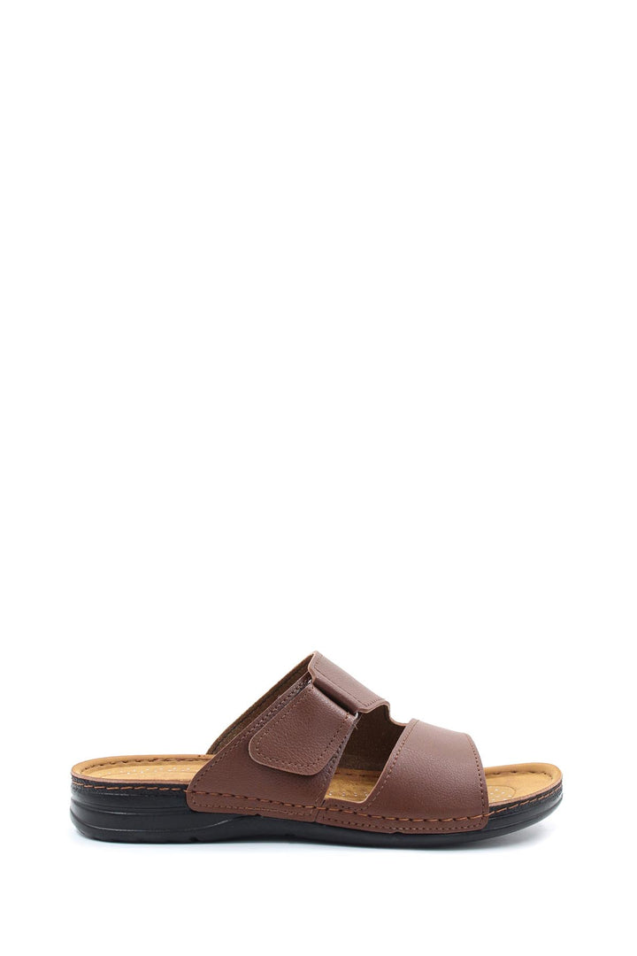 FST Men's Flat Slipper 001MAFASTSTEP Brown - Tlacotepec