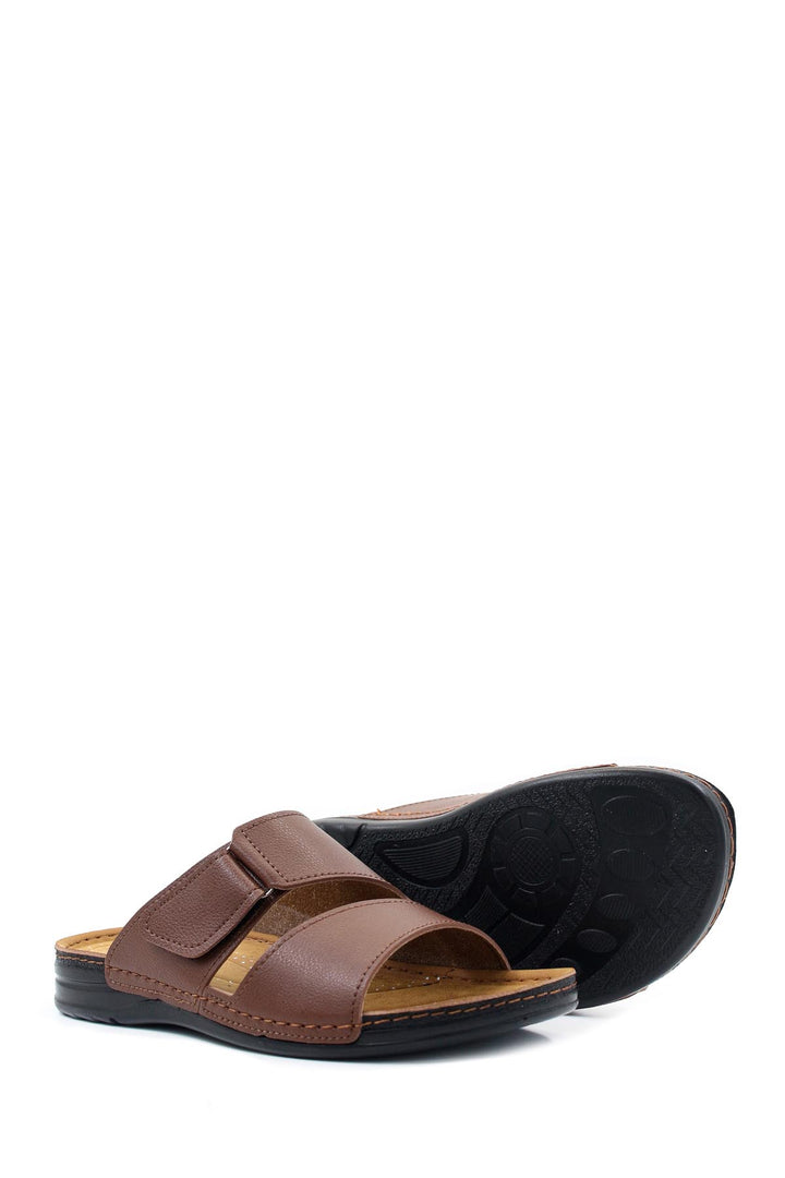 FST Men's Flat Slipper 001MAFASTSTEP Brown - Tlacotepec