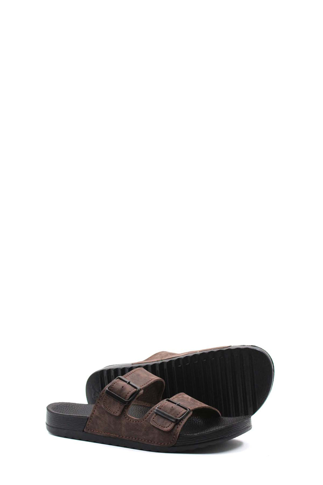 FST Men's Flat Slipper 001MAHAWAI Brown - Guiseley