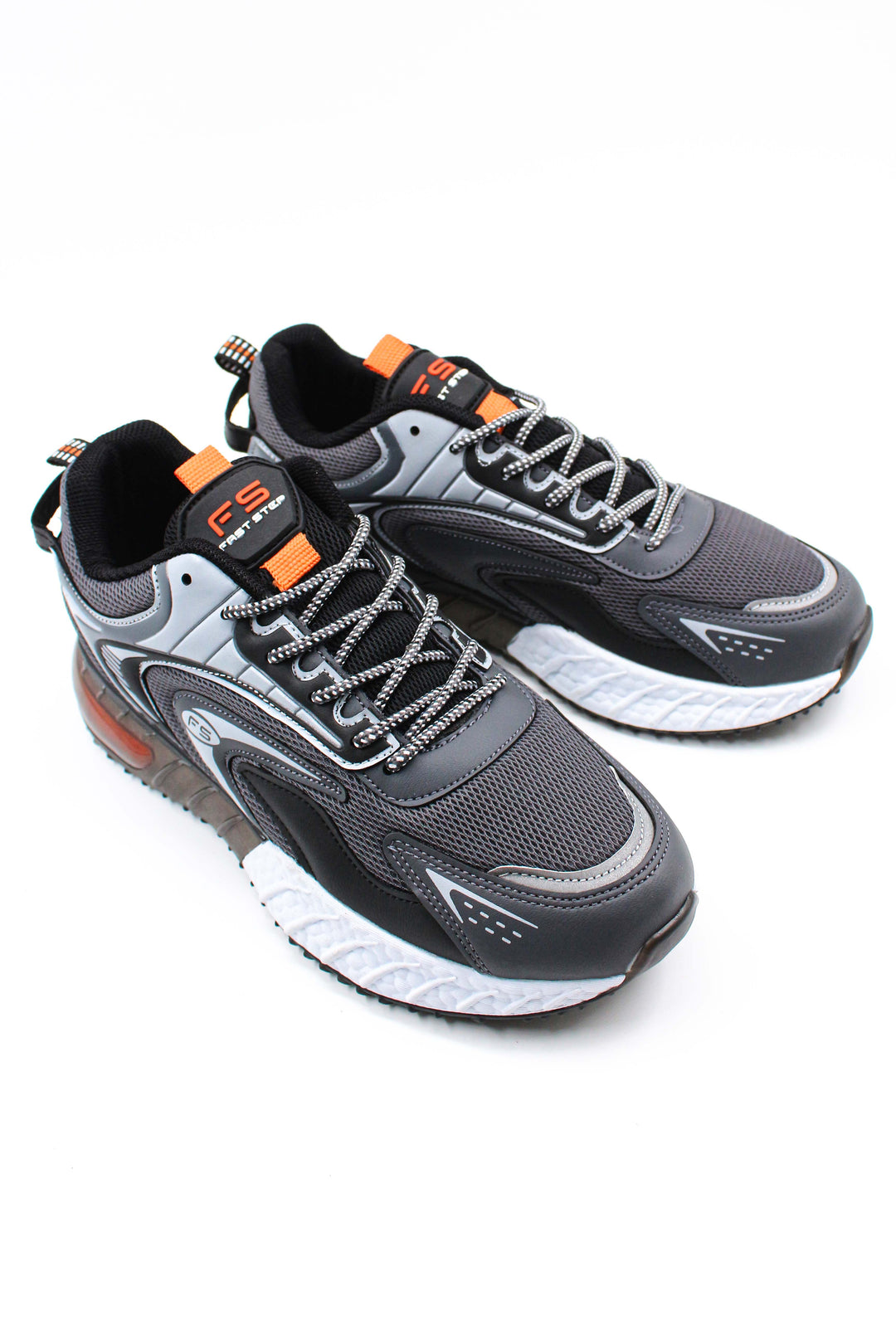 FST Men's Sneaker Shoes 865MA2259 Smoke Black Orange - Rotherham