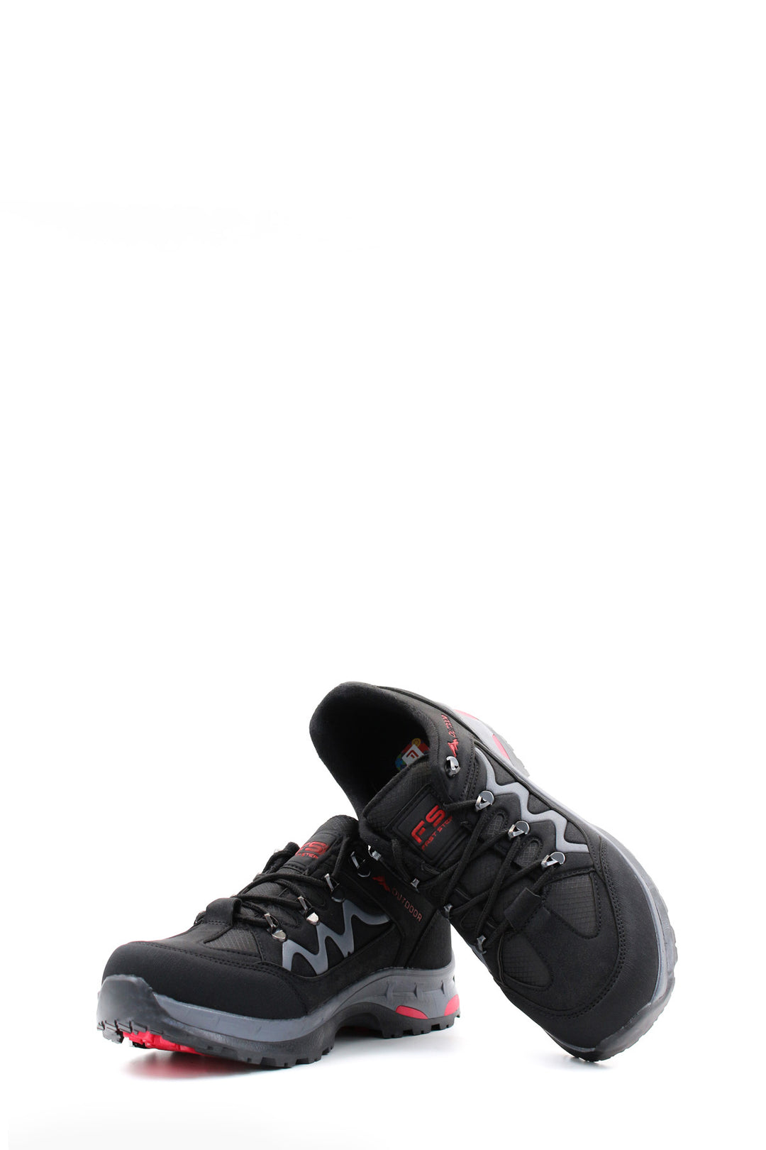 FST Men's Sports Boot 417SMA8010 Black Smoke Red - Igualada