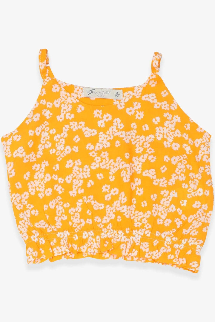 BRE Escabel Girl's Blouse with Flower Pattern, 1-4 Years, Yellow - Martinez