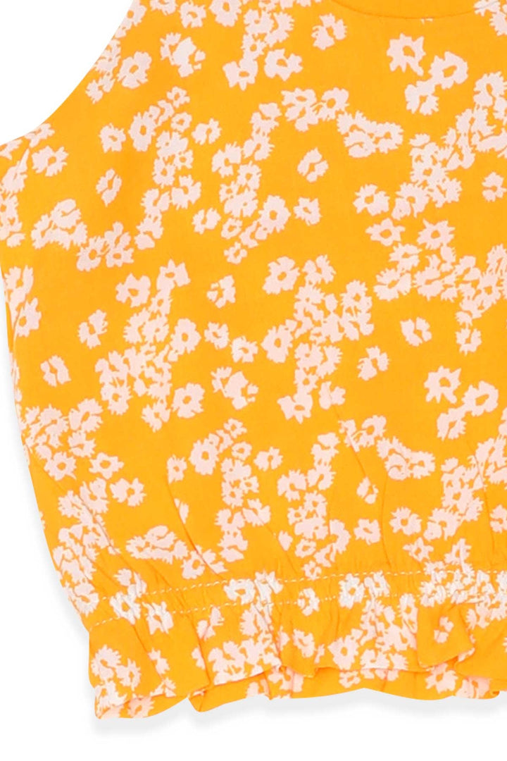 BRE Escabel Girl's Blouse with Flower Pattern, 1-4 Years, Yellow - Martinez