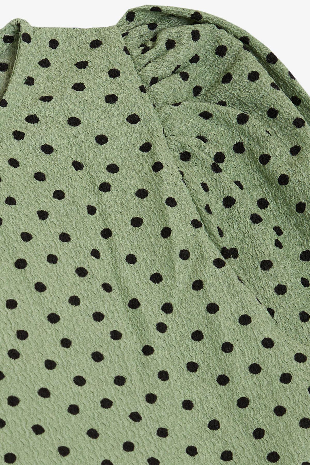 BRE Escabel Girl's Blouse with Polka Dot Pattern Balloon Sleeve 54 Years, Green - Vawkavysk