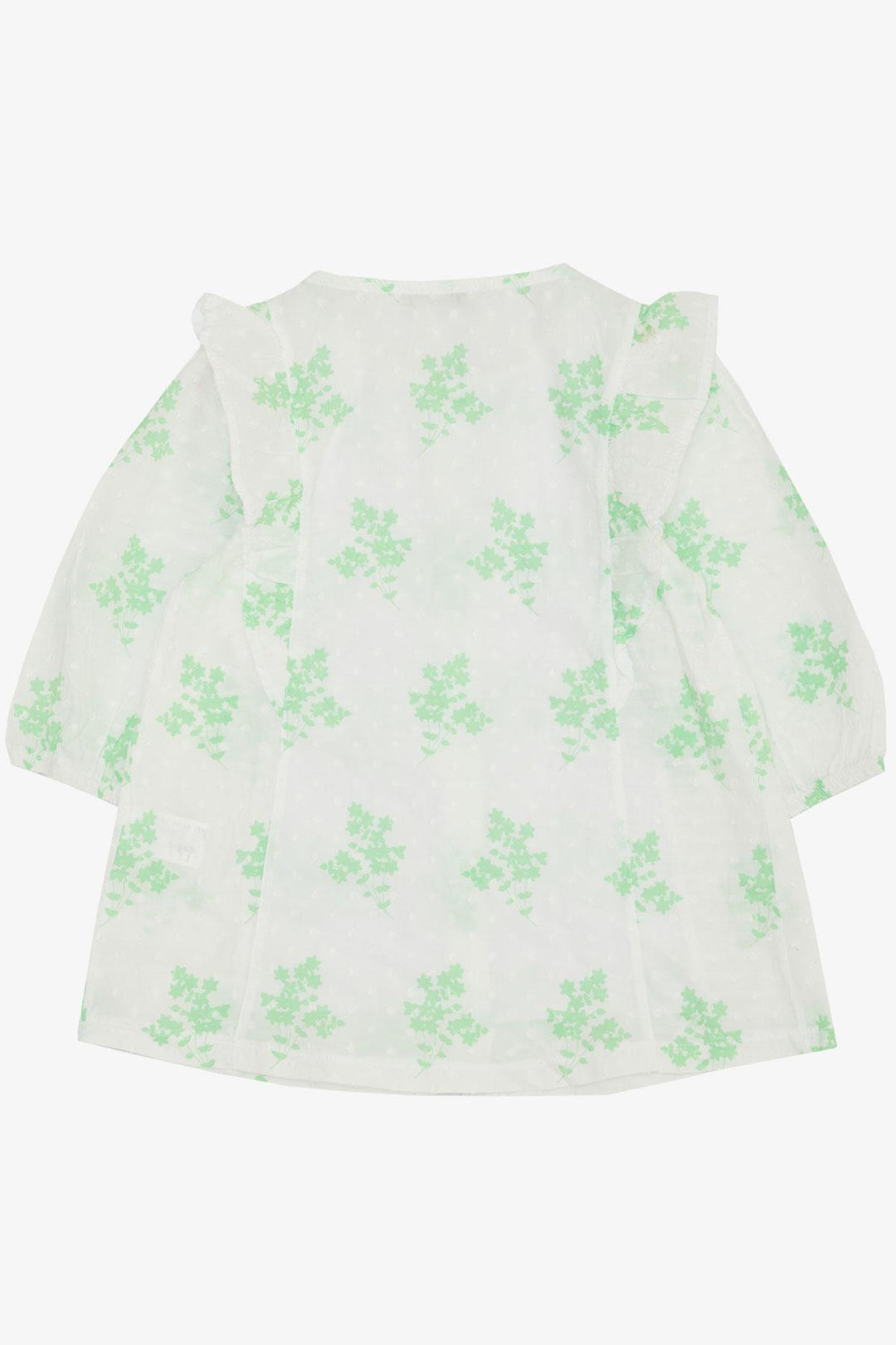 BRE Escabel Girl's Shirt with Flower Patterned Elastic Sleeves 104 Years, White - Rovenky