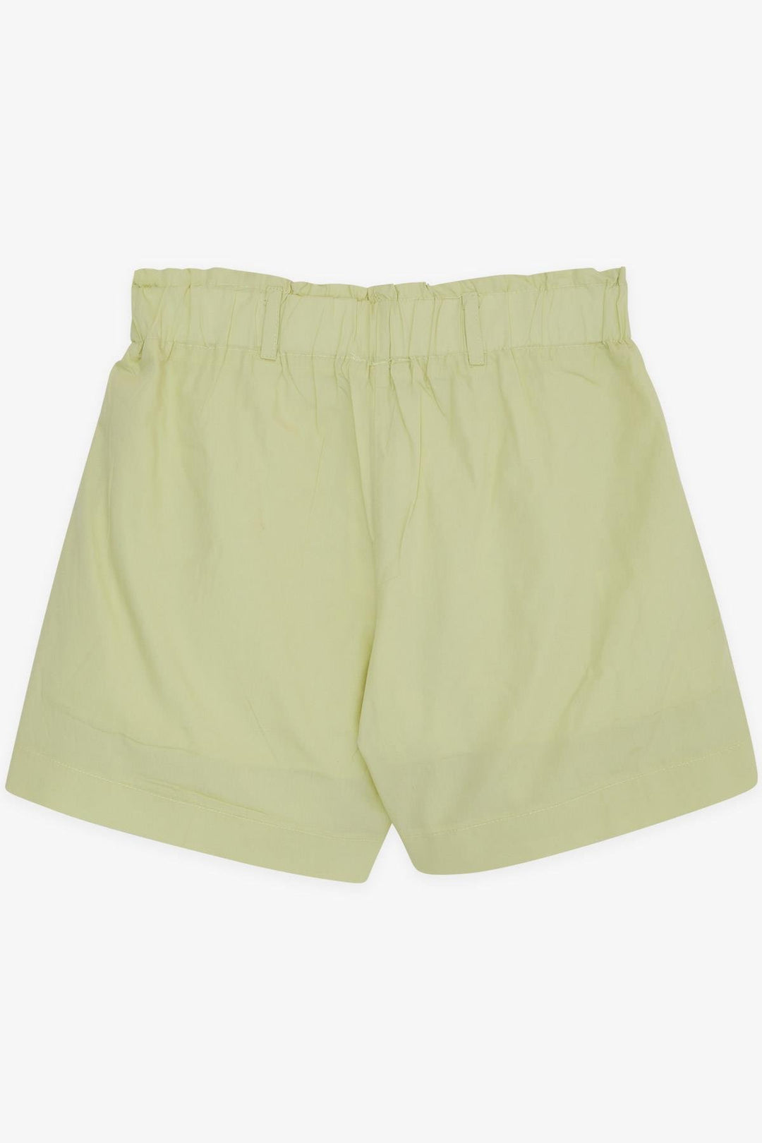 BRE Escabel Girl's Shorts Elastic Waist Adjustable Pocket Elastic Accessorized 4-8 Years, Pistachio Green - Quincy