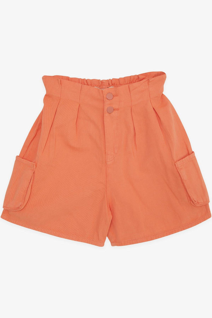 BRE Escabel Girl's Shorts with Buttoned Pockets Elastic Waist 104 Years, Salmon - Biel/Bienne