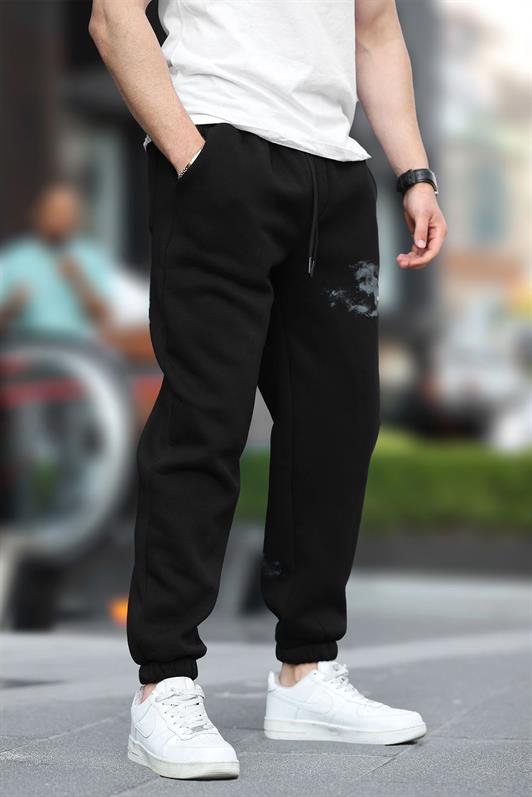 MDX Black Men's Sweatpants with Elasticated Hem and Printed Pocket Detail 6553 - Peterborough