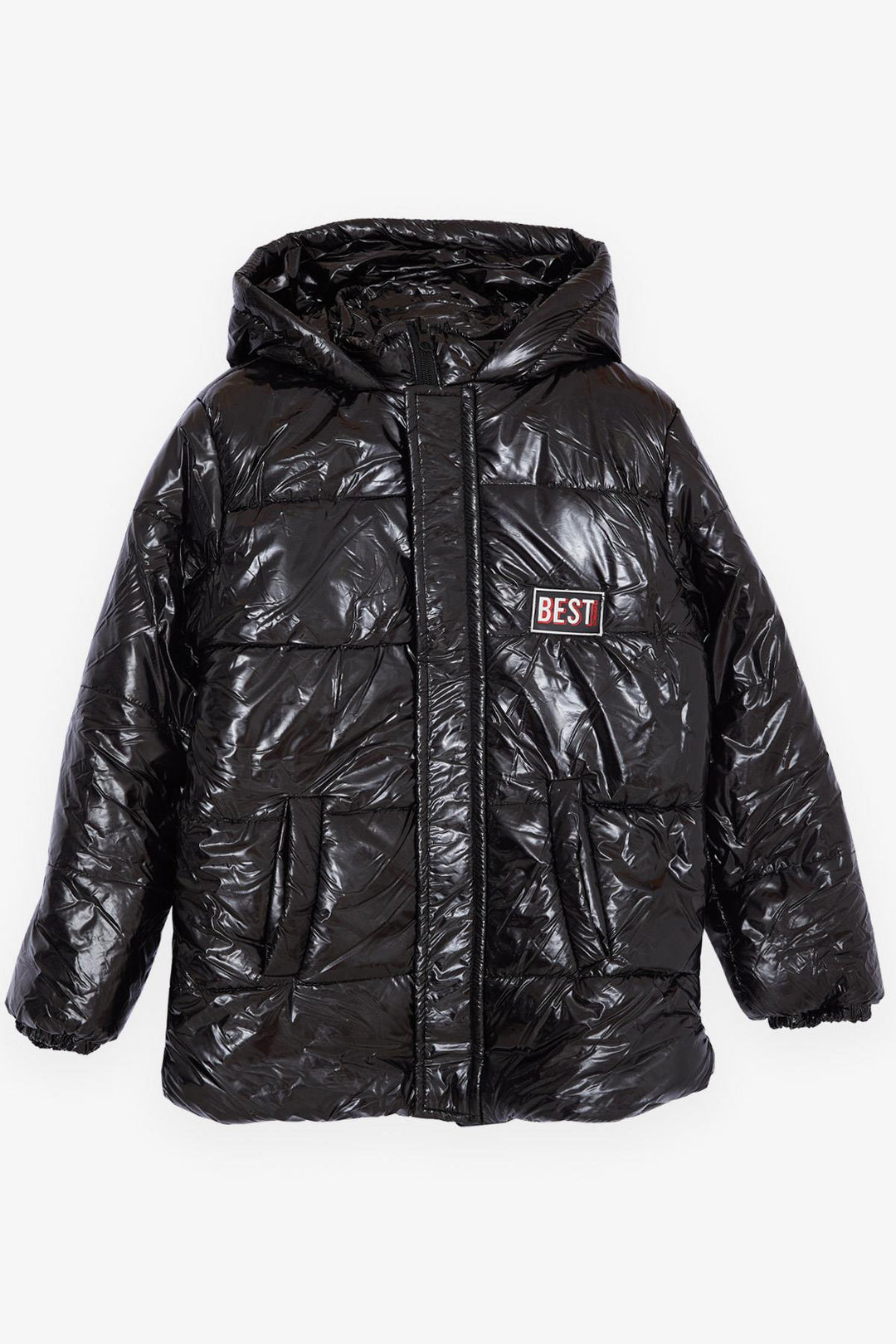 BRE Esso Mandolin Boys' Jacket with Hood and Zipper 60 Years, Black - Tala