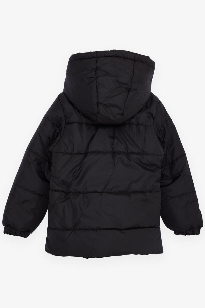 BRE Esso Mandolin Boys' Jacket with Pockets Hooded Logo 2-6 Years, Black - Călăraşi