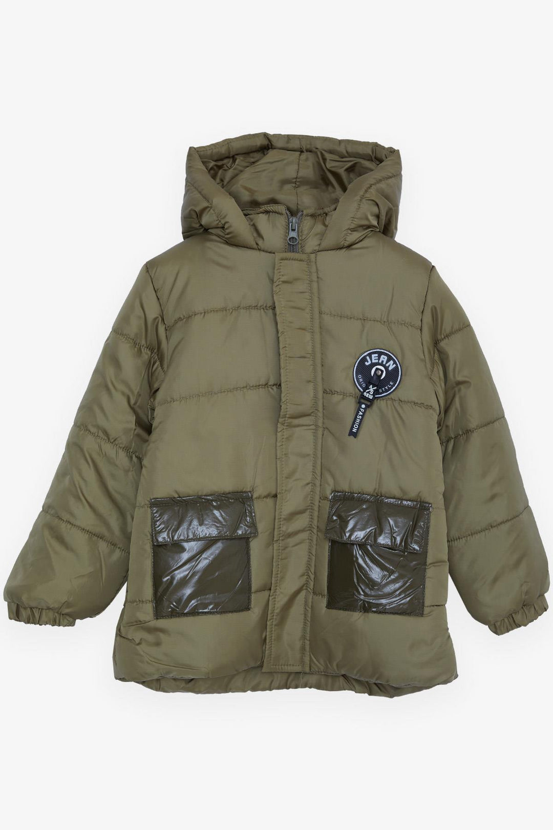 BRE Esso Mandolin Boys' Jacket with Pockets Hooded Armored 2-6 Years, Khaki Green - Rancho Santa Margarita