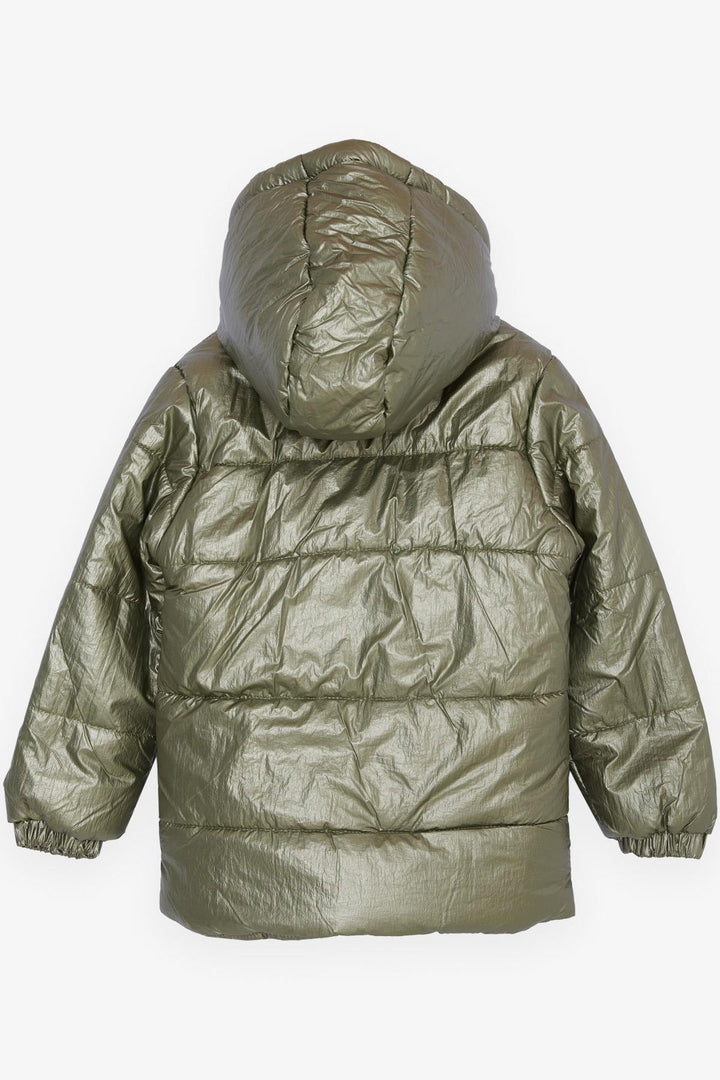 BRE Esso Mandolin Boy's Jacket with Zipper Hood Printed 2-6 Years, Khaki Green - Pen-y-Bont ar Ogwr