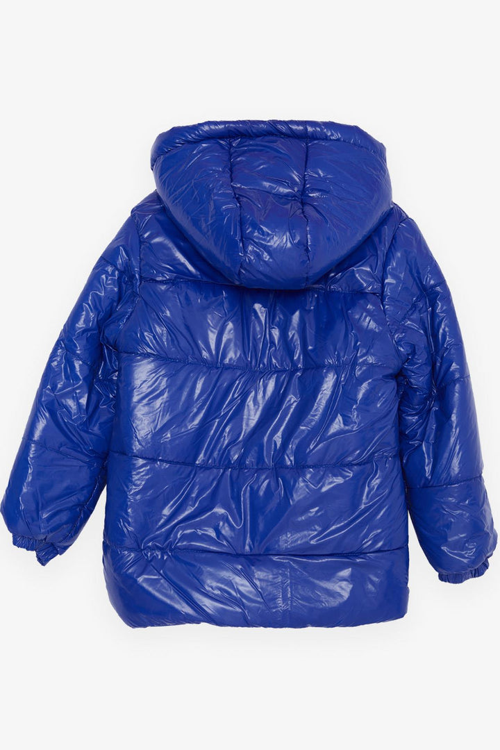 BRE Esso Mandolin Boys' Jacket with Zippered Hooded Logo 2-6 Years, Saxe Blue - Salamanca