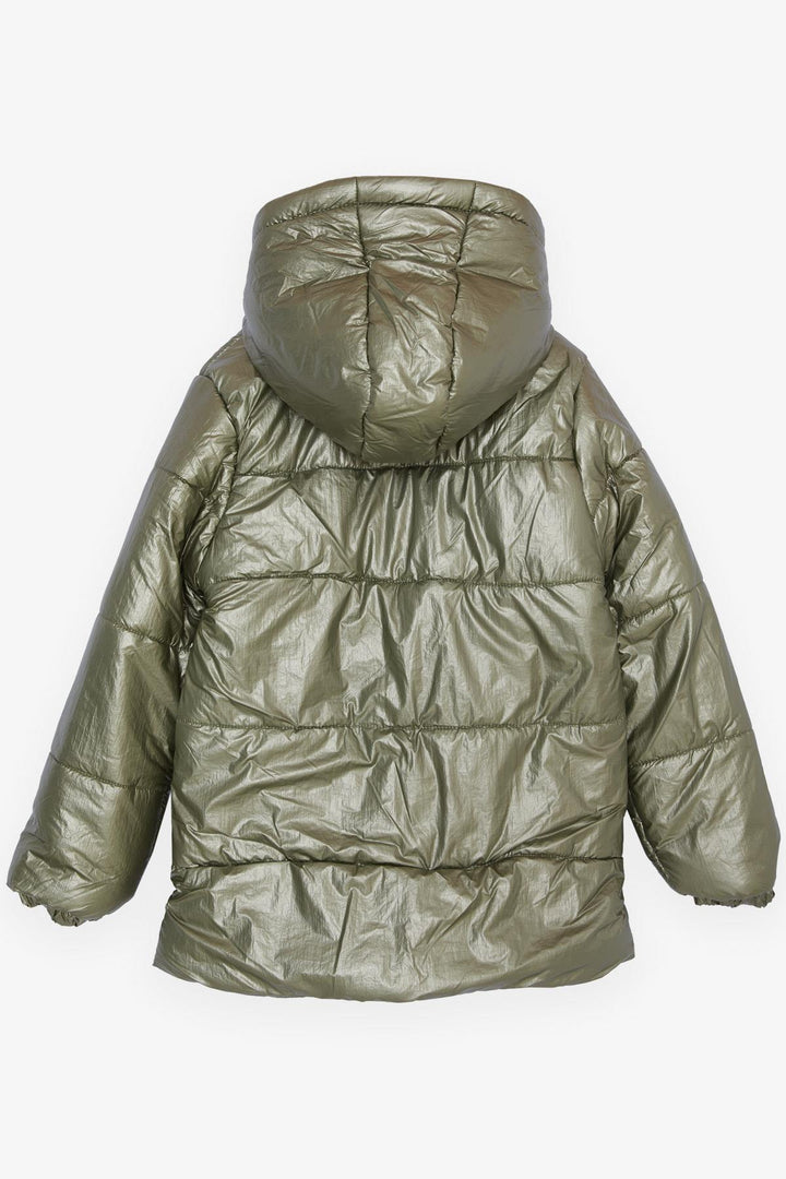 BRE Esso Mandolin Boy's Jacket with Zipper Hood Printed 60 Years, Khaki Green - Francavilla Fontana