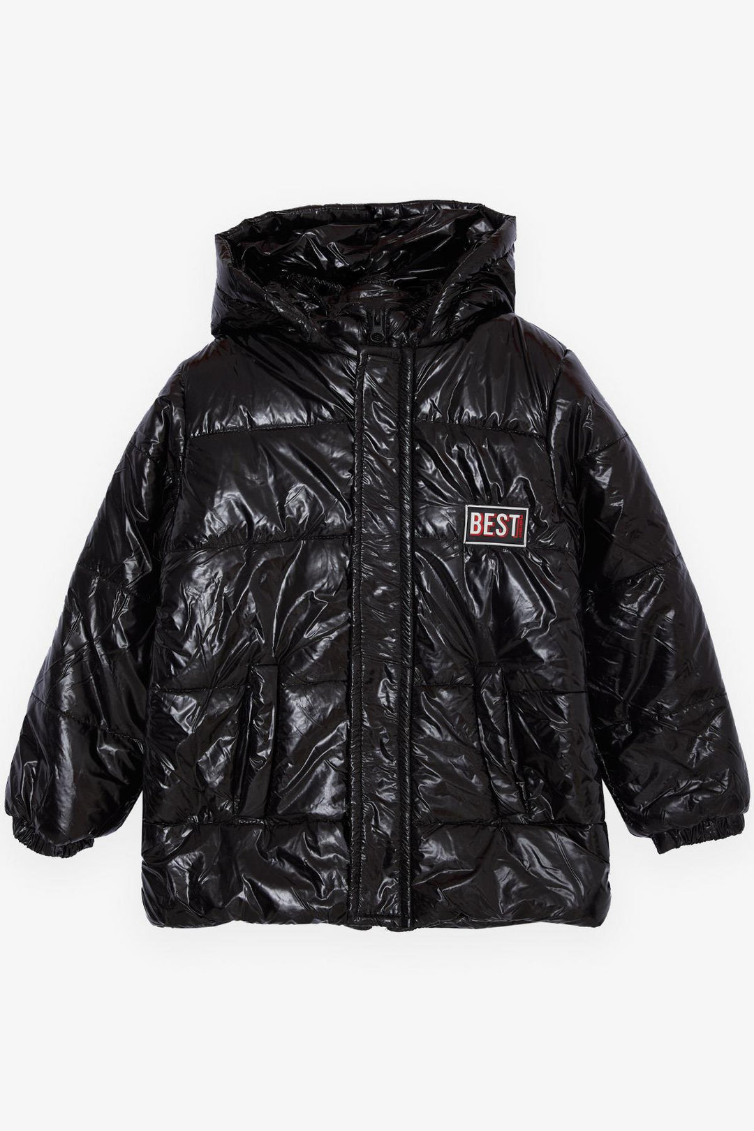 BRE Esso Mandolin Boys' Jacket with Zipper Hooded Logo 2-6 Years, Black - Fort Myers