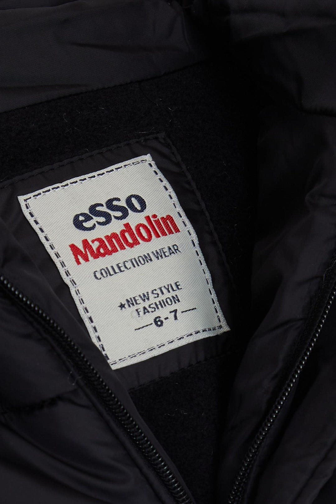 BRE Esso Mandolin Boys' Jacket with Zipper Hooded Logo 60 Years, Black - Catania