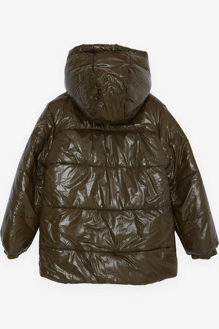 BRE Esso Mandolin Boys' Jacket with Zippered Hooded Armored 2-6 Years, Khaki Green - Rocky Mount