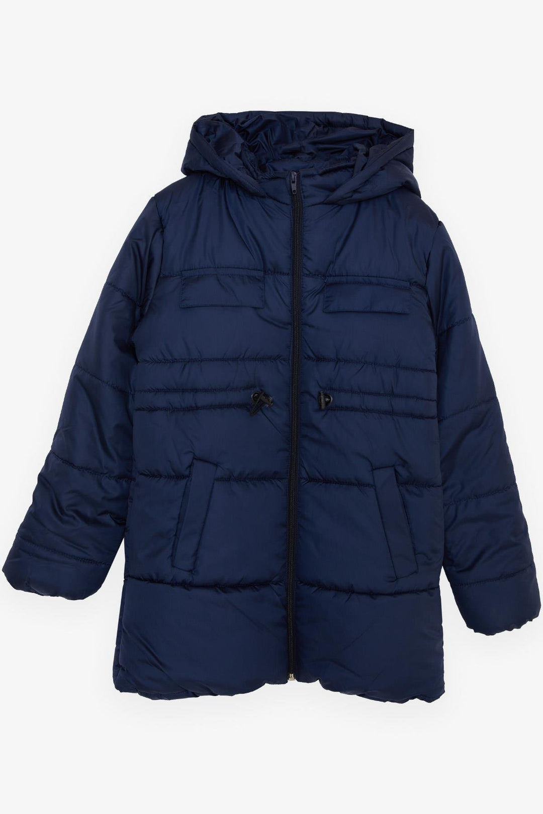 BRE Esso Mandolin Girl Child Hooded Jacket with Waistband 104 Years, Navy Blue - San Jose