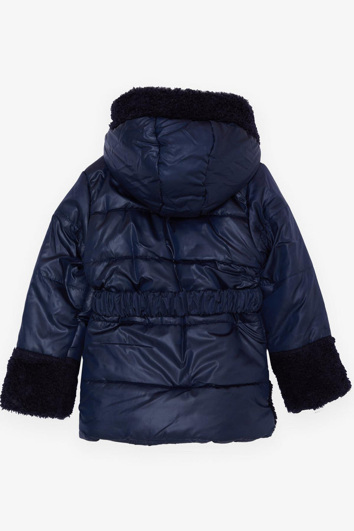 BRE Esso Mandolin Girl Child Coat with Belted Plush 2-6 Years, Navy Blue - Ixhuatlán de Madero