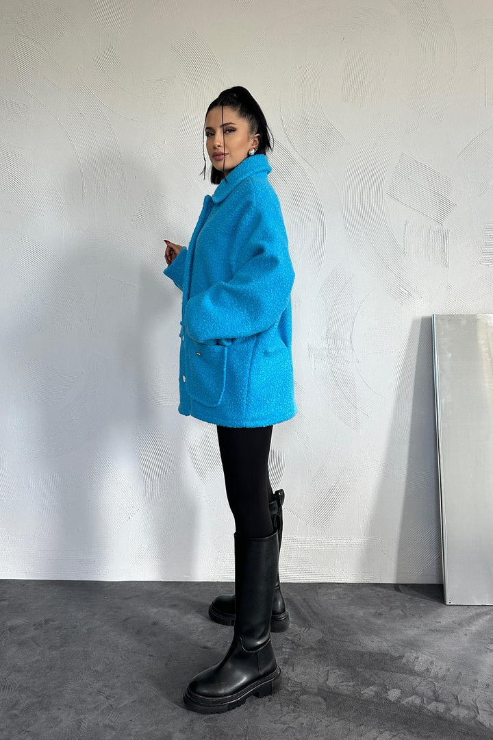 ELS Tagged Pile Detailed Jacket - Blue - Long Beach