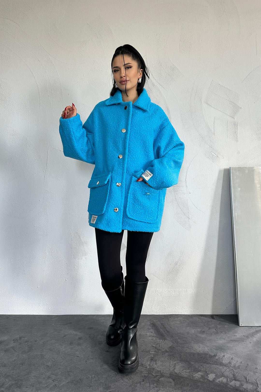 ELS Tagged Pile Detailed Jacket - Blue - Long Beach