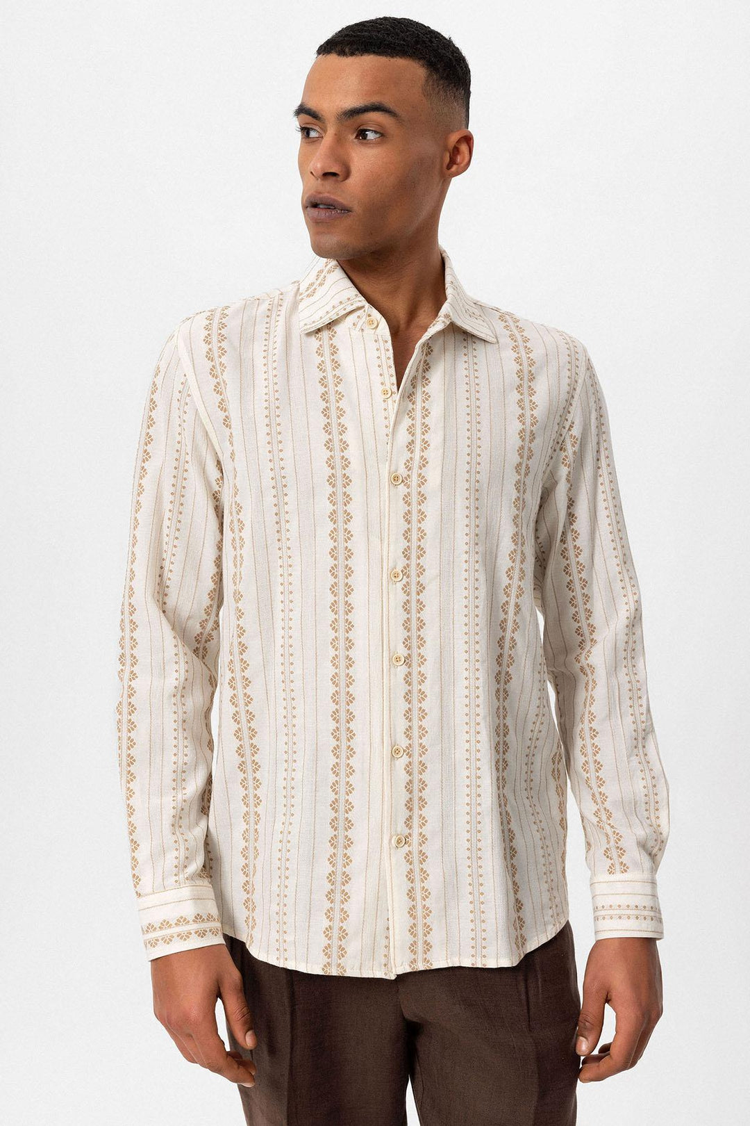 ANT Ethnic Patterned Long Sleeve Men's Shirt - Jerez de García Salinas