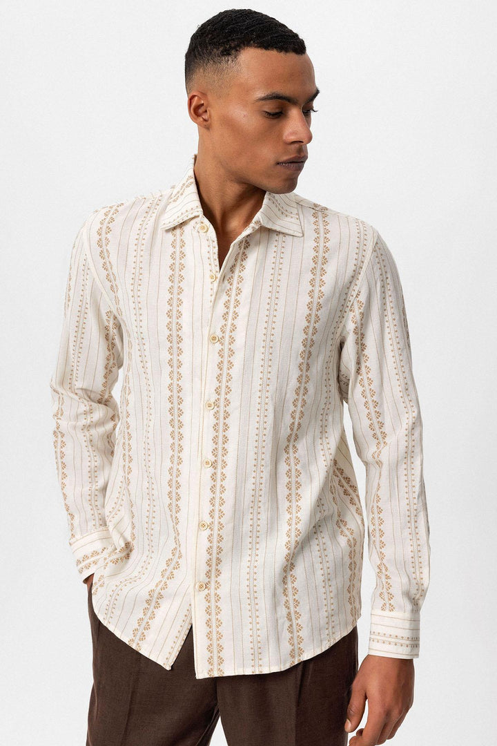 ANT Ethnic Patterned Long Sleeve Men's Shirt - Jerez de García Salinas