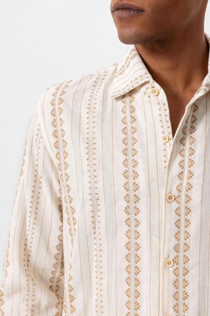 ANT Ethnic Patterned Long Sleeve Men's Shirt - Jerez de García Salinas