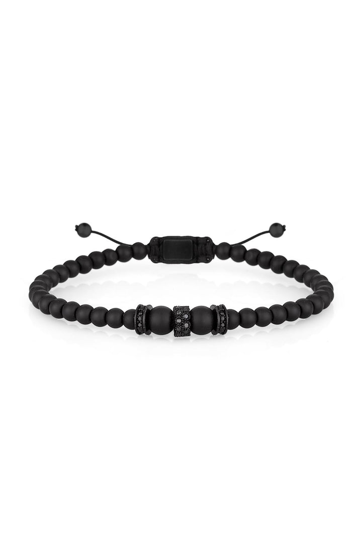 NVM FRNCH Black Matte Men's Macrame Bracelet с цирконом камнем Frj11217317 -B2 - Zaporizhzhia